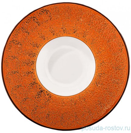 Тарелка 24 см глубокая оранжевая &quot;Splash&quot; / 261823
