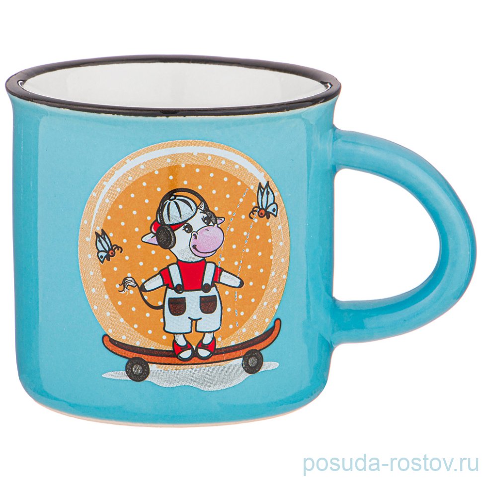 Кружка 180 мл "Милая коровка /Голубая" / 227171 Кружка 180 мл "Милая коровка /Голубая" / 227171