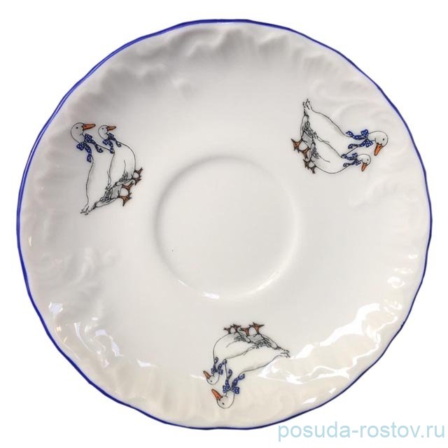 Блюдце 12,5 см 1 шт "Рококо /Гуси" / 127615 Блюдце 12,5 см 1 шт "Рококо /Гуси" / 127615