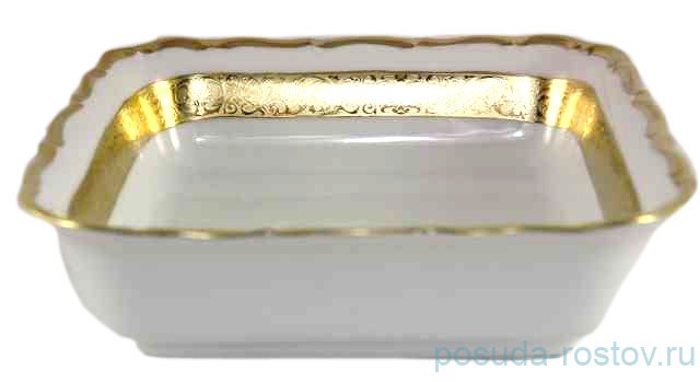 Салатник 24 см квадратный "Анжелика /Золотая лента" / 057338