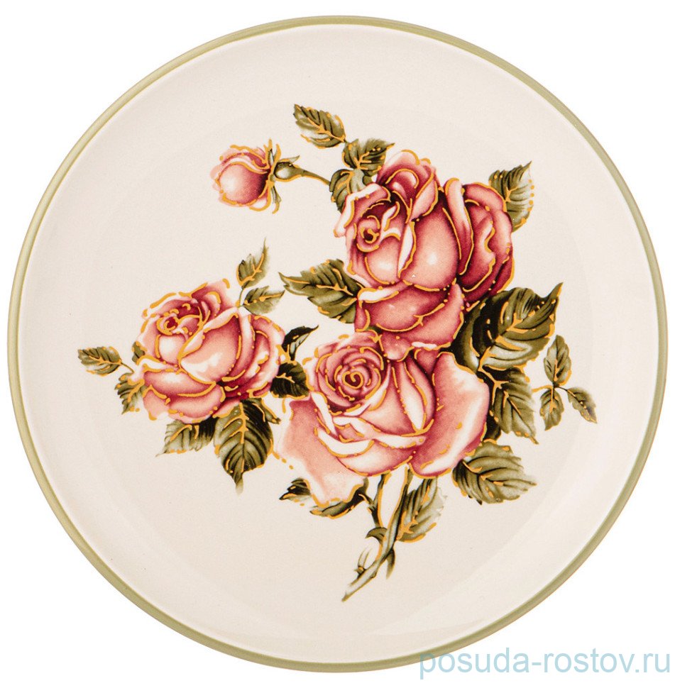 Тарелка 21 х 2,5 см "корейская роза" / 284857