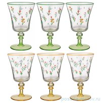 Бокалы для белого вина 300 мл 6 шт &quot;Flowers&quot; / 328644