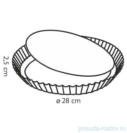 Форма для выпечки с волнистыми краями и съемным дном d-28 см &quot;Tescoma /DELÍCIA&quot; / 084962