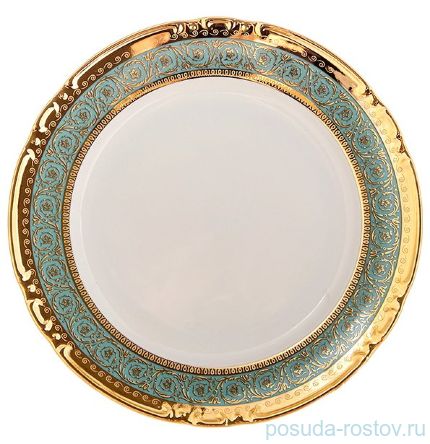 Набор тарелок 21 см 6 шт &quot;Констанция /Серо-голубая полоса с золотом&quot; / 110434