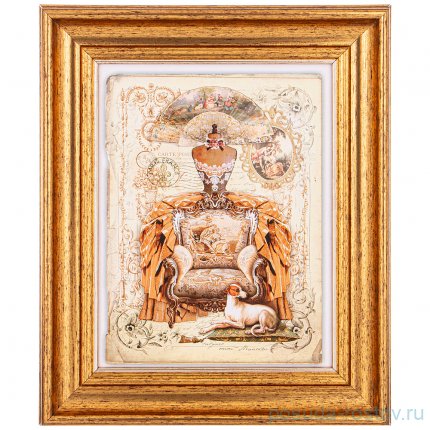 Картина 17 х 22 см &quot;Кресло&quot; /рамка золото / 270164