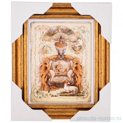 Картина 17 х 22 см &quot;Кресло&quot; /рамка золото / 270164