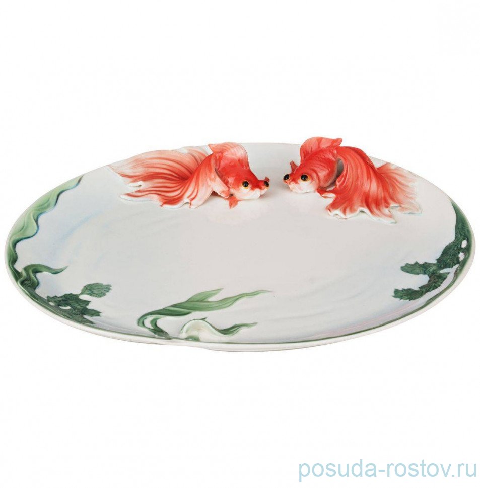 Блюдо 32 х 29 см овальное "золотая рыбка" / 282873