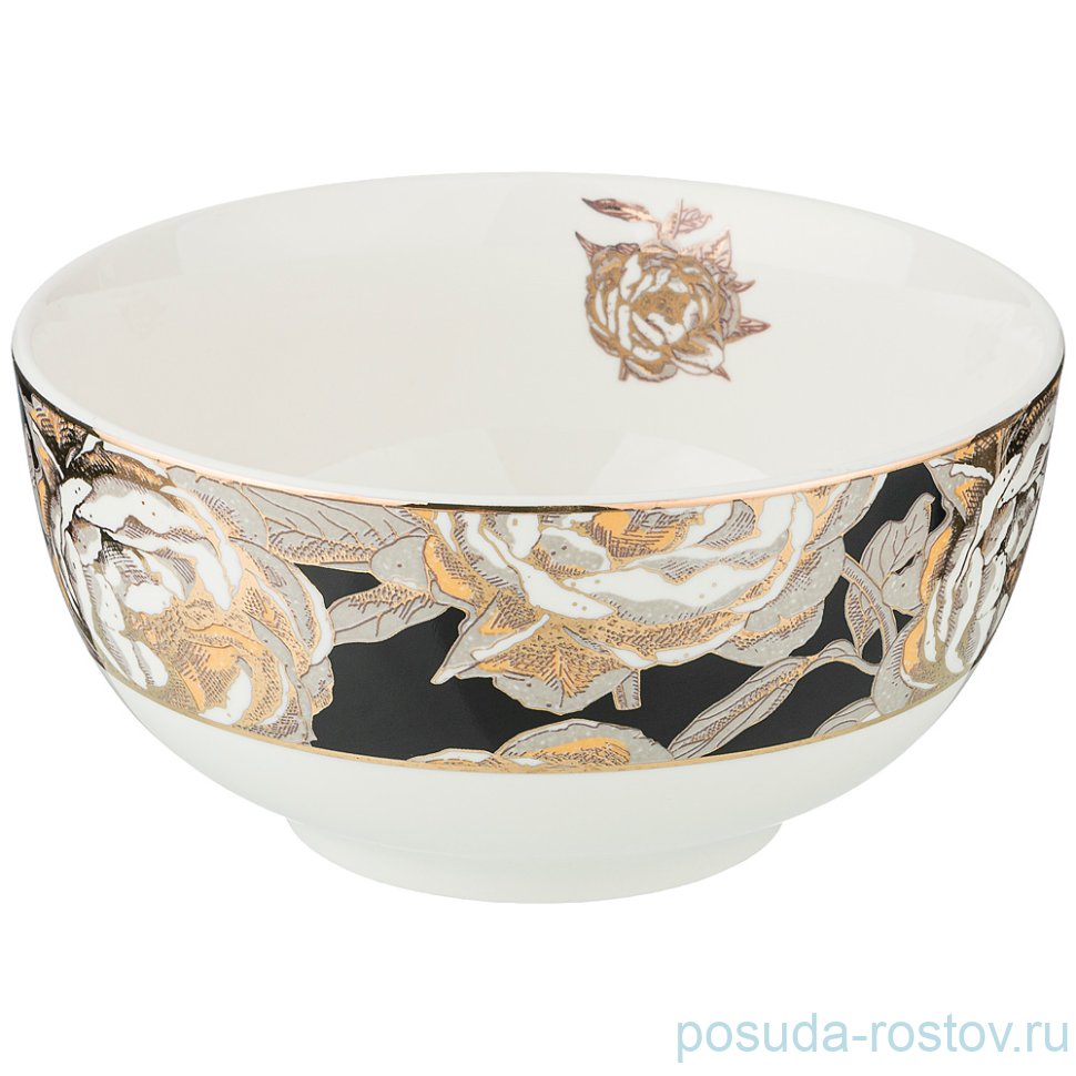 Салатник 14 см чёрный "golden rose" / 208465 Салатник 14 см чёрный "golden rose" / 208465