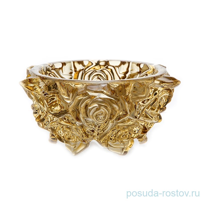 Ваза для конфет 16 cм "Фрост /янтарная" / 116843