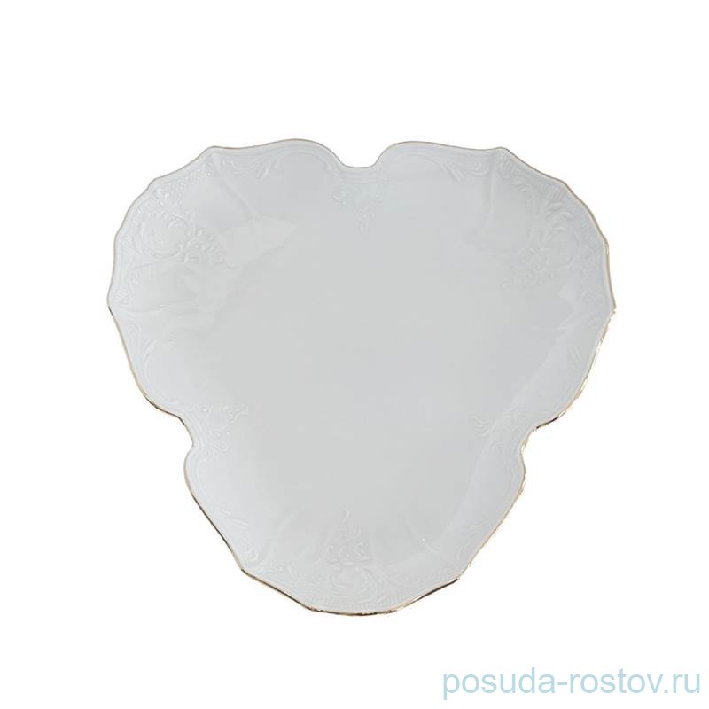 Поднос 27 х 2,5 см треугольный "Бернадотт /Отводка золото" / 314175 Поднос 27 х 2,5 см треугольный "Бернадотт /Отводка золото" / 314175