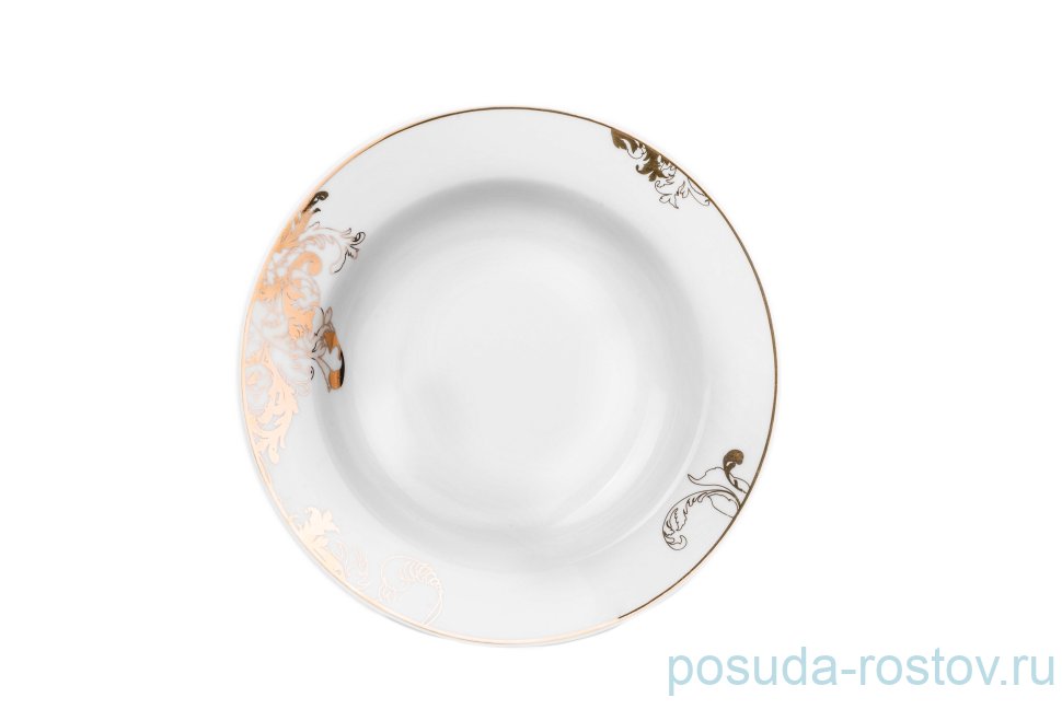Набор тарелок 22,5 см 6 шт глубокие "Дженни /Золотые ветки" / 252877 Набор тарелок 22,5 см 6 шт глубокие "Дженни /Золотые ветки" / 252877