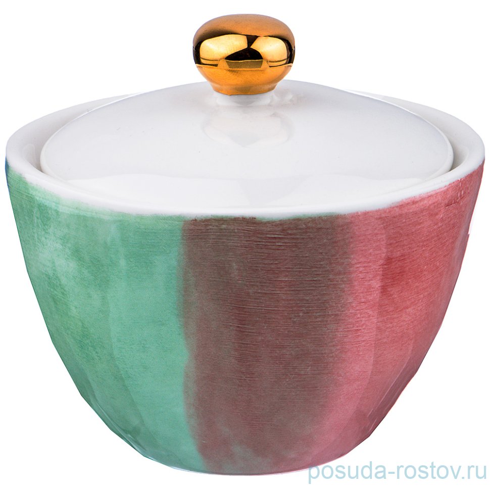 Сахарница 185 мл "Парадиз /Микс цвета /С золотом" / 187519