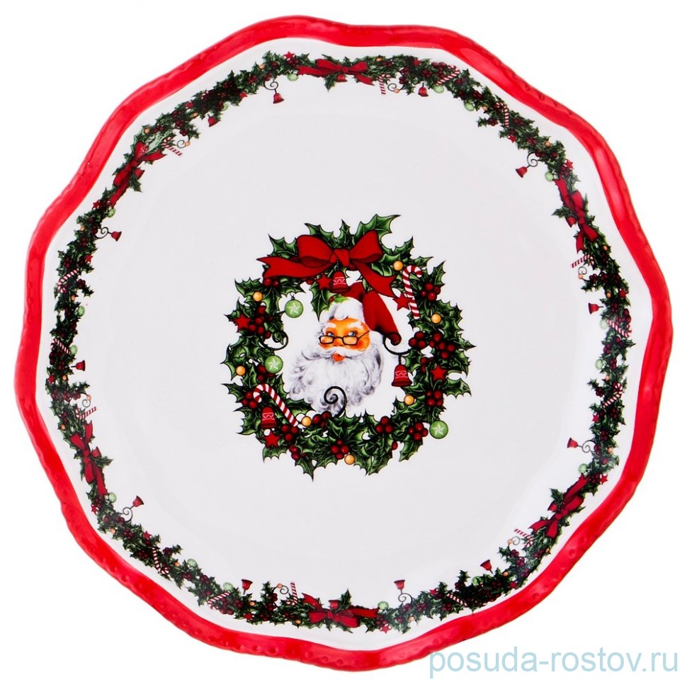 Блюдо 25 х 25 х 3 см круглое "рождественское чудо" / 186281 Блюдо 25 х 25 х 3 см круглое "рождественское чудо" / 186281