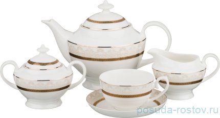 Чайный сервиз на 6 персон 15 предметов &quot;сантини&quot; / 199762