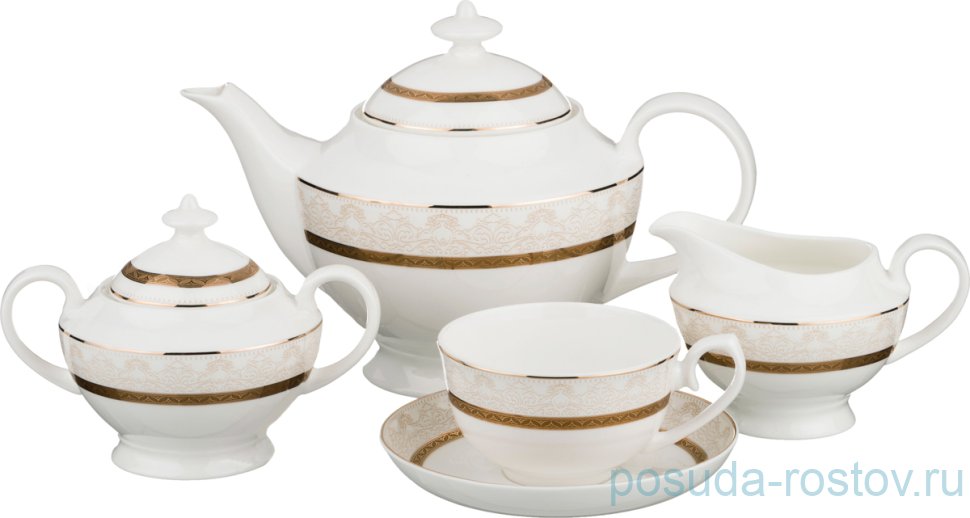 Чайный сервиз на 6 персон 15 предметов "сантини" / 199762 Чайный сервиз на 6 персон 15 предметов "сантини" / 199762