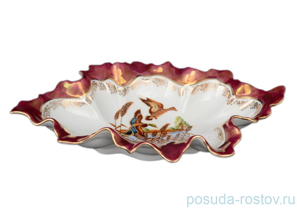 Салатник 28 см волна "Корона /Охота красная" / 042455 Салатник 28 см волна "Корона /Охота красная" / 042455