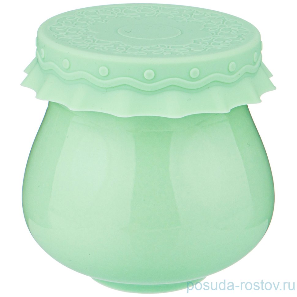 Банка для меда/варенья 300 мл с силиконовой крышкой мятная "Времена года" / 229452