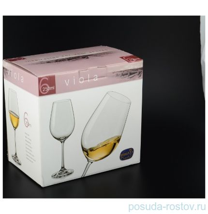 Бокалы для белого вина 250 мл 6 шт &quot;Виола /Ассорти&quot; / 092075