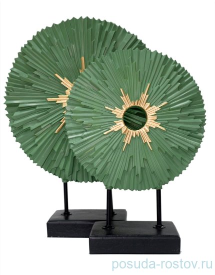 Набор статуэток 2 шт (50/65 см) оливковый &quot;Круги&quot; / 294544