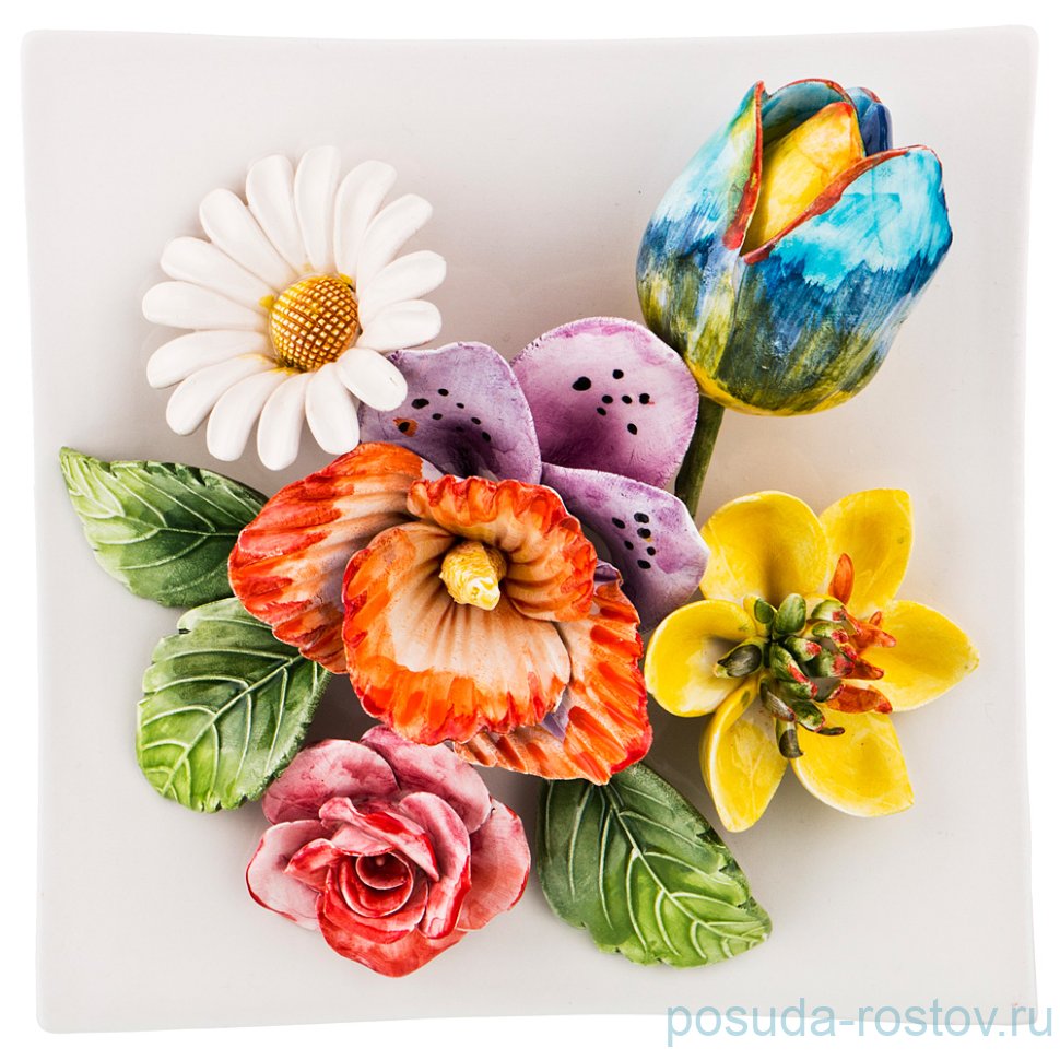 Панно настенное 18 х 18 см "Букет" / 215371