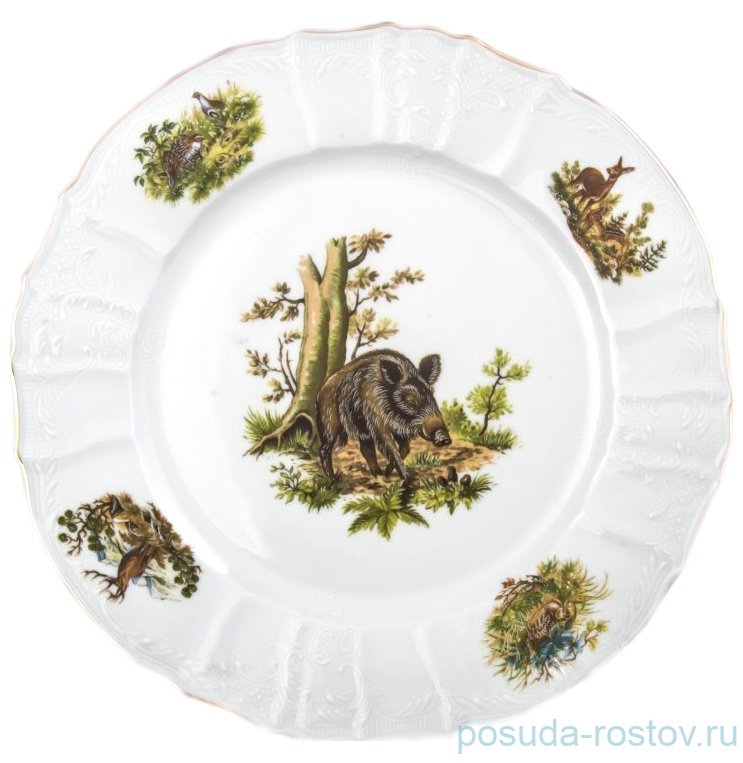 Блюдо 30 см круглое "Бернадотт /Охота" / 032966