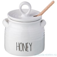 Банка для меда 11*10,5*12,5 см с палочкой 450 мл &quot;Crumpled&quot; / 213248