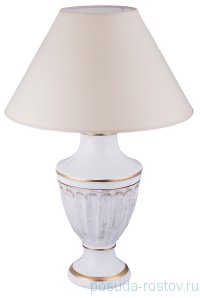Настольная лампа 54 см с абажуром белая &quot;Элеганс /Отводка золото&quot; / 193622