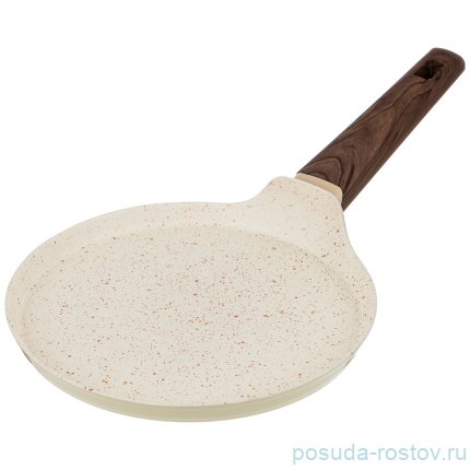 Блинница 22 см антипригарное мраморное покрытие бежевая &quot;Agness /Латте&quot; / 211757