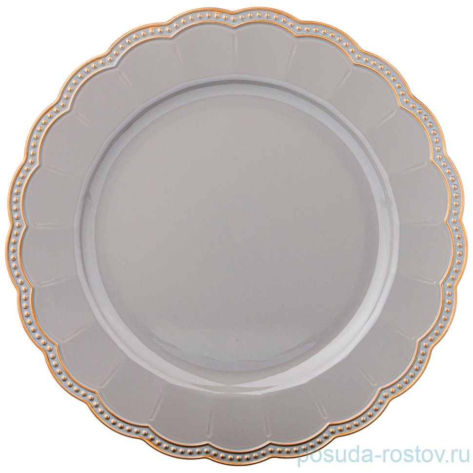 Поднос 33 х 33 см круглый серый "Старинный прованс" / 215003 Поднос 33 х 33 см круглый серый "Старинный прованс" / 215003