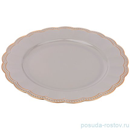 Поднос 33 х 33 см круглый серый &quot;Старинный прованс&quot; / 215003