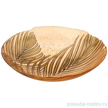 Блюдо 33 см круглое глубокое &quot;Bohemia amber&quot; / 289364