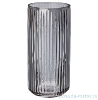 Ваза для цветов 25 см серая &quot;Оптика&quot; / 289409