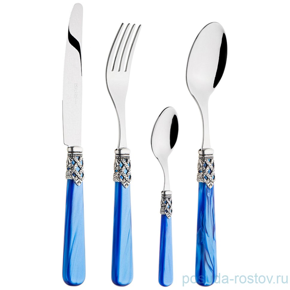 Столовые приборы 24 предмета на 6 персон "Ginevra blue" / 227392
