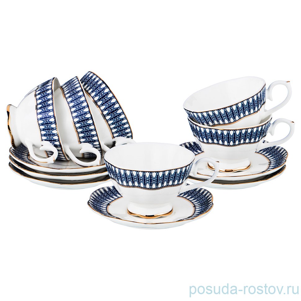 Набор чайных пар 220 мл 6 шт "Грезы" / 192410 Набор чайных пар 220 мл 6 шт "Грезы" / 192410