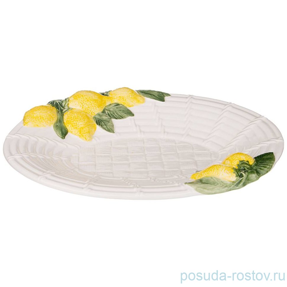 Блюдо 30 х 38 см овальное "лимоны" / 215386 Блюдо 30 х 38 см овальное "лимоны" / 215386