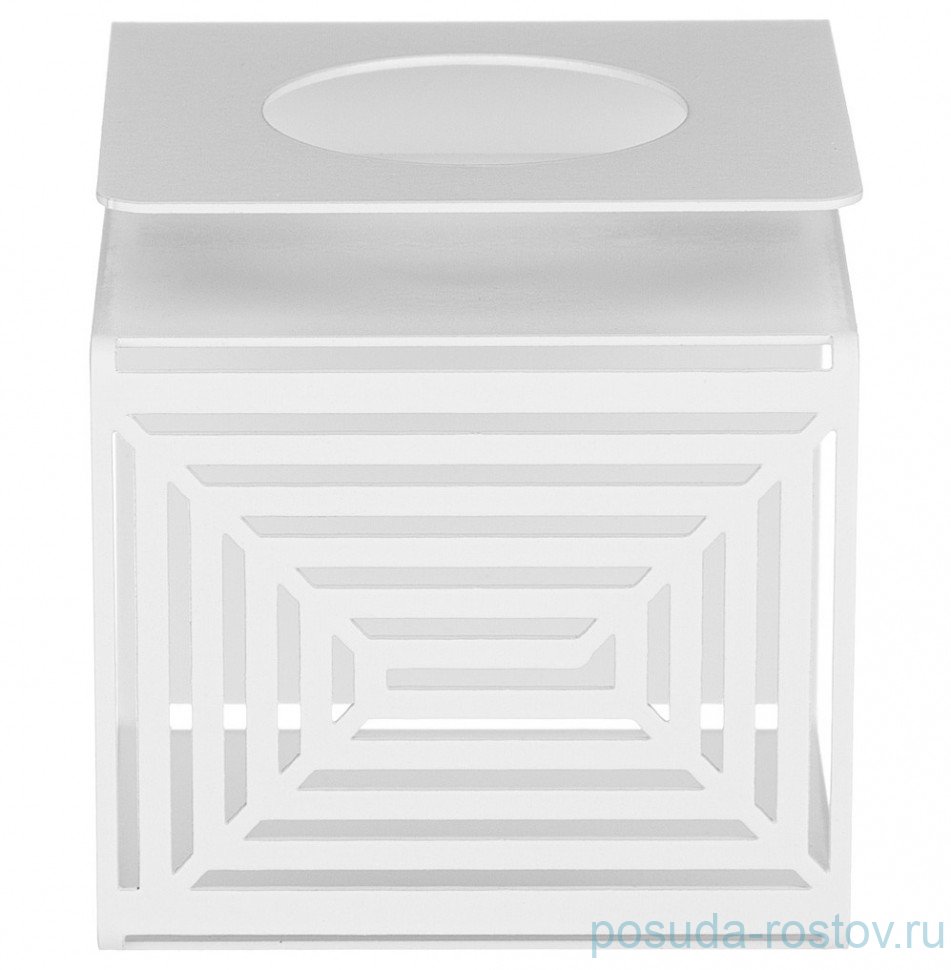 Подсвечник 7 х 7 х 7,5 см белый "Лабиринт" / 294744 Подсвечник 7 х 7 х 7,5 см белый "Лабиринт" / 294744