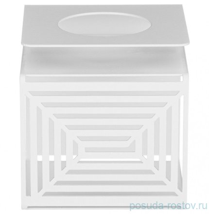 Подсвечник 7 х 7 х 7,5 см белый &quot;Лабиринт&quot; / 294744