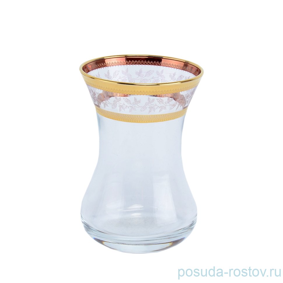 Армуды для чая 120 мл 6 шт "Золотые листики" / 098748