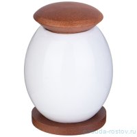 Банка для сыпучих продуктов 12 см с деревянной крышкой на деревянной подставке &quot;Native&quot;  / 350142