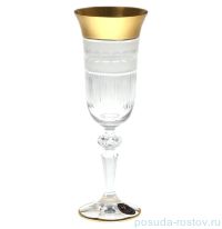 Бокалы для шампанского 150 мл 6 шт &quot;Фелиция /Мозер хрусталь с золотом&quot; / 139405
