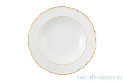 Набор тарелок 23 см 6 шт глубокие &quot;Констанция /Золотая ниточка /отводка золото&quot; / 056266