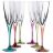 Бокалы для шампанского 170 мл 6 шт &quot;Фьюжн /разноцветные ножки&quot; / 117027