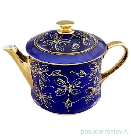 Заварочный чайник 400 мл &quot;Виндзор /Золотые цветы /синий&quot; / 158683