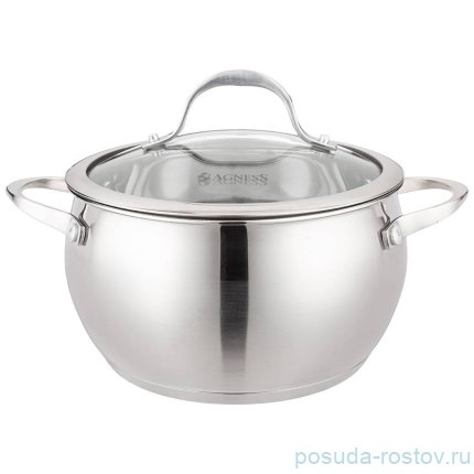 Кастрюля 20 х 11,5 см со стеклянной крышкой 3,3 л &quot;apple&quot; / 275413