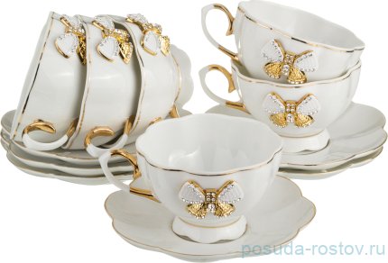 Набор чайных пар 200 мл 6  шт&quot;Venezia&quot; / 192146