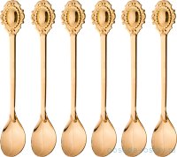 Столовые приборы 6 предметов Чайные ложки 12 см &quot;Плюмаж /золото&quot; / 256952