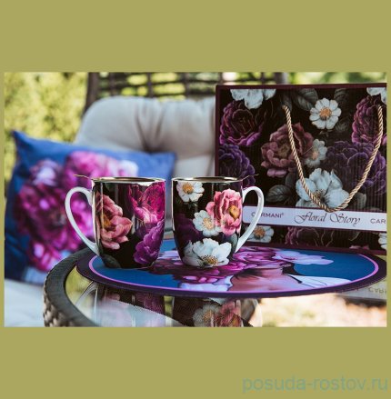 Набор кружек 380 мл 2 шт &quot;Розы&quot; (подарочная упаковка) / 330279