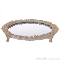 Поднос 31 х 2,5 х 31 см круглый н/н декоративный / 290829