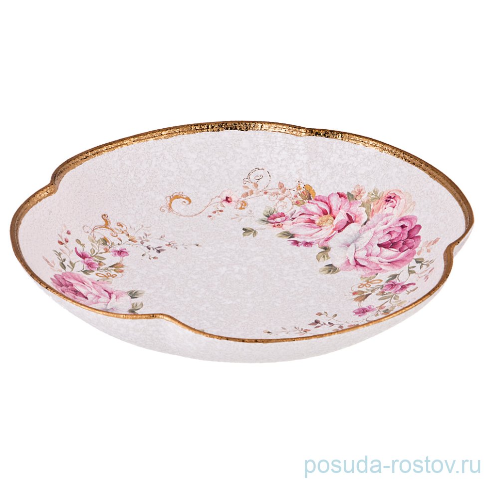 Блюдо 30 х 30 х 6 см "Букет /Золотая отводка" / 190857