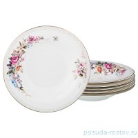 Набор тарелок 23 см 6 шт глубокие &quot;Бабочки и цветы&quot; / 186259